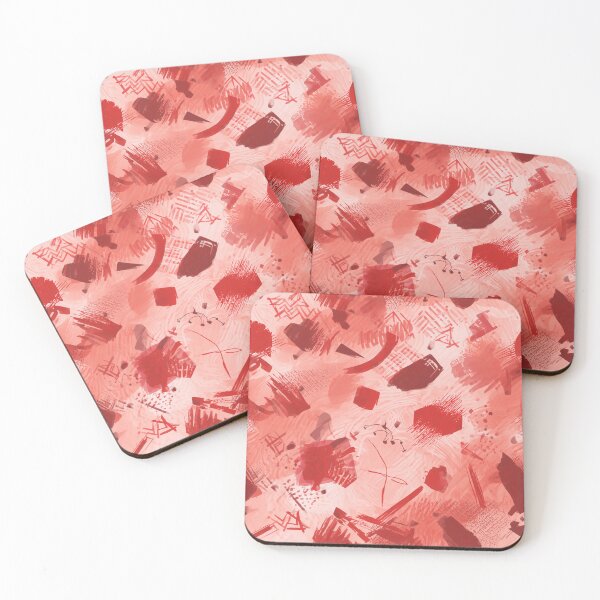 Item preview, Red Abstract Pattern Design – Modern Artistic Brush Stroke Texture designed and sold by Goca Shop.