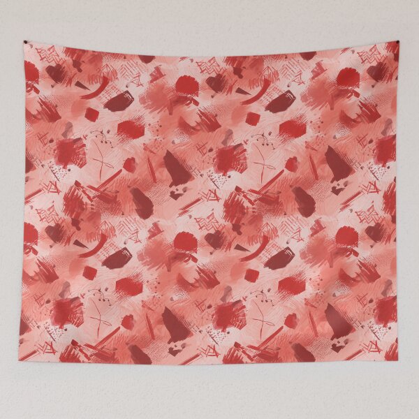 Item preview, Red Abstract Pattern Design – Modern Artistic Brush Stroke Texture designed and sold by Goca Shop.