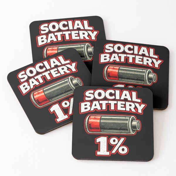 Item preview, Social Battery 1% – Funny Introvert Humor Shirt designed and sold by Wild Pixel Studio.