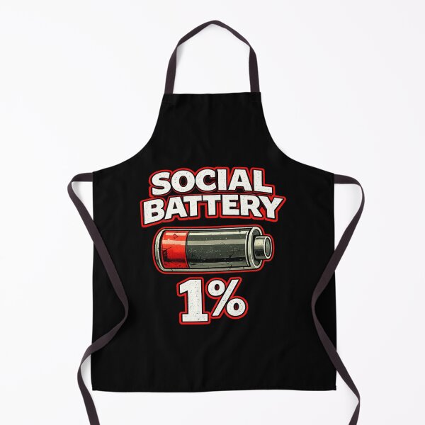 Item preview, Social Battery 1% – Funny Introvert Humor Shirt designed and sold by Wild Pixel Studio.