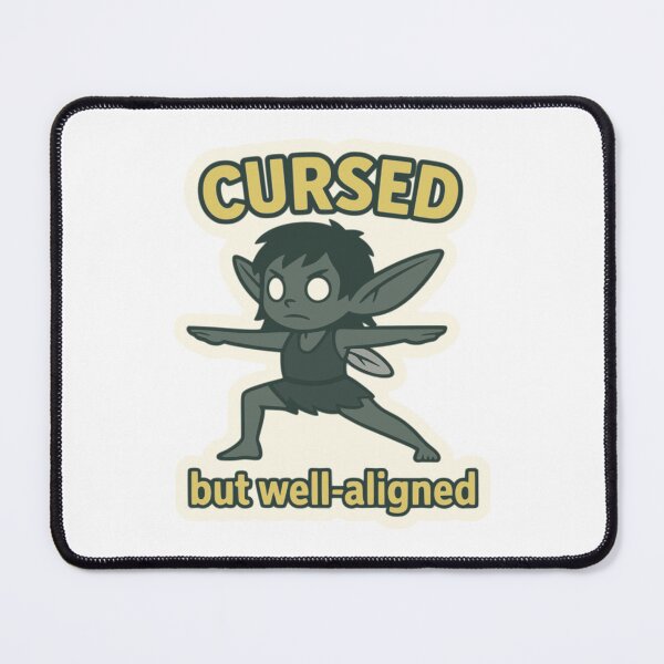 Item preview, Cursed but Well-Aligned — Dark Fairy Yoga designed and sold by DarkEggFactory.