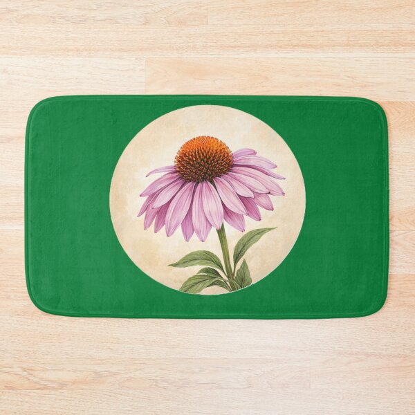 Item preview, Coneflower Radiance – Echinacea Botanical Circle Design designed and sold by TheJoyfulPen.