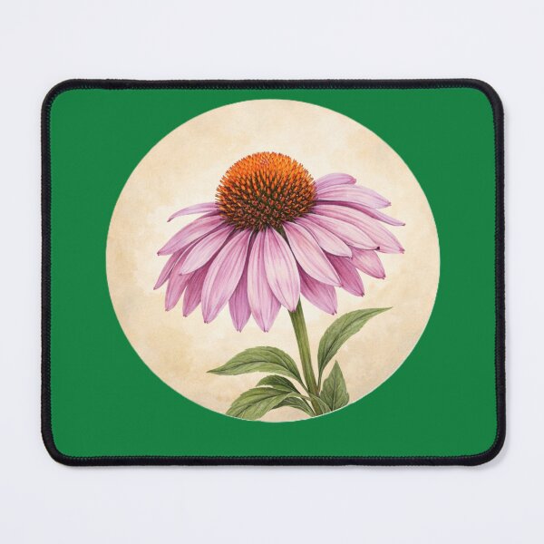 Item preview, Coneflower Radiance – Echinacea Botanical Circle Design designed and sold by TheJoyfulPen.