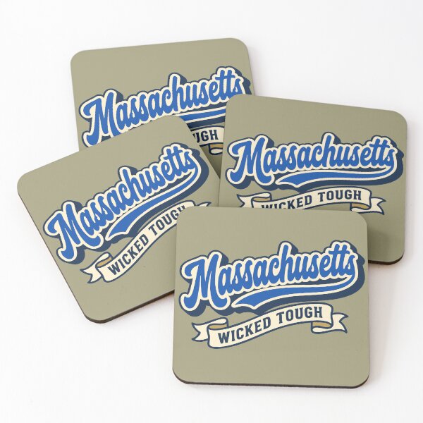 Item preview, Wicked Tough Massachusetts Retro Script designed and sold by Cozy-Old-Pub.