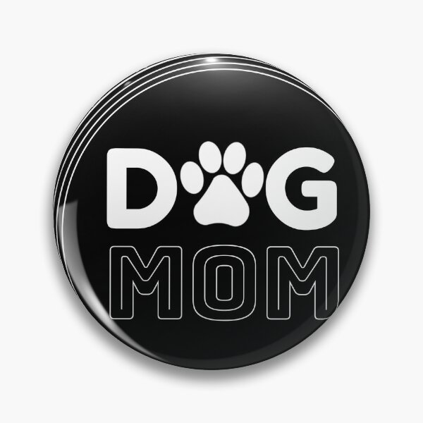 Item preview, Dog Mom Badge Black designed and sold by DogLoveArt.