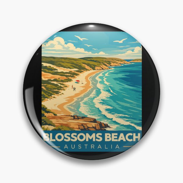 Item preview, Blossoms Beach (Bremer Bay), Australia Vintage Art Travel Landscape designed and sold by MaateoDesign.