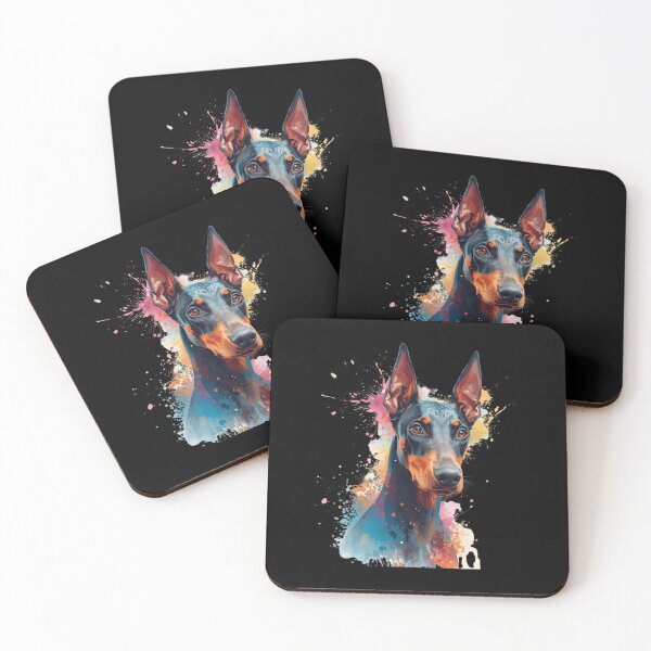 Item preview, Doberman Pinscher Dog – Colorful Doberman Portrait Art designed and sold by Silaris Designs.