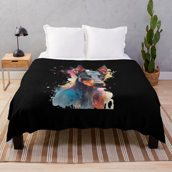 Item preview, Doberman Pinscher Dog – Colorful Doberman Portrait Art designed and sold by Silaris Designs.