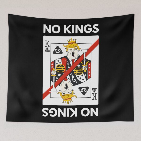 Item preview, NO KINGS ANTI-TRUMP PROTEST designed and sold by ProgressiveMob.