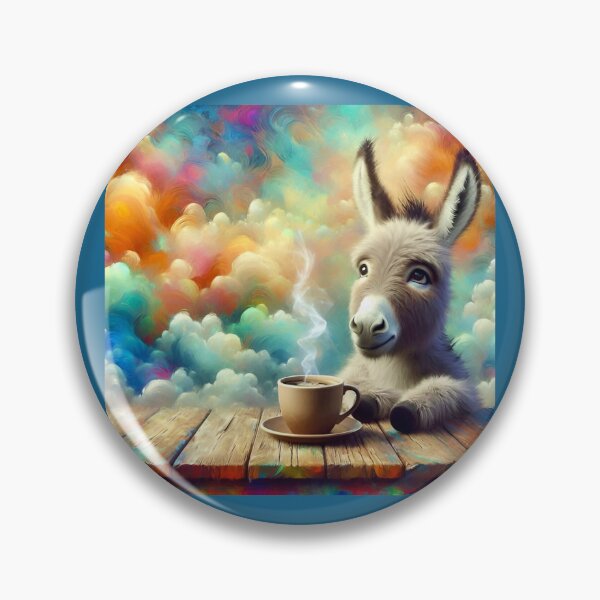 Item preview, Donkey Drinking Coffee: "Donkey Drip” designed and sold by The Coffee Critters.
