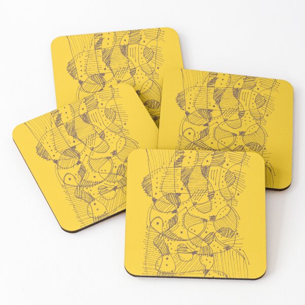 Item preview, TANGLE YELLOW AND BLACK designed and sold by KolbStudios.
