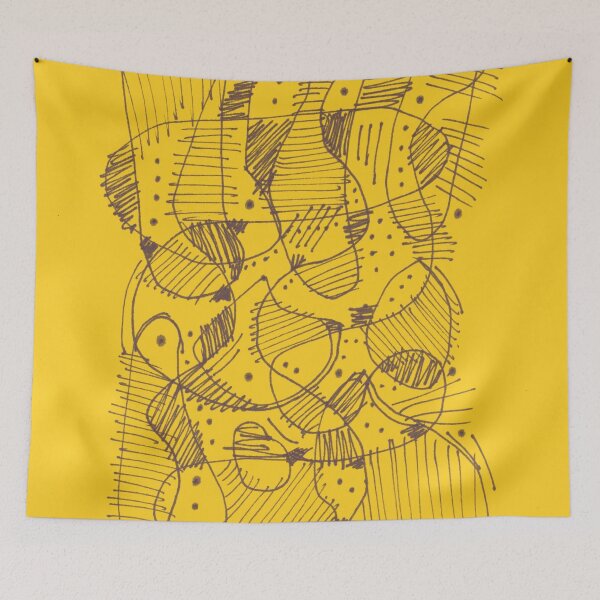 Item preview, TANGLE YELLOW AND BLACK designed and sold by KolbStudios.