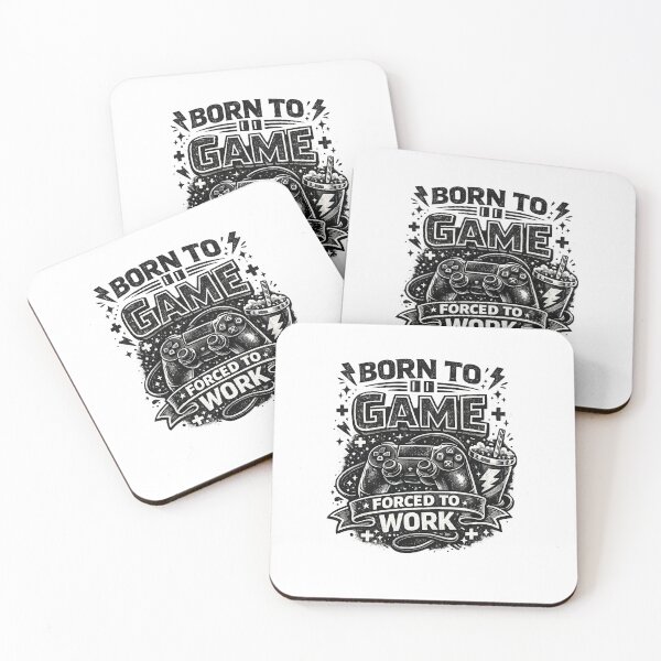 Item preview, Gift for Gamer, "Born to Game, forced to Work" designed and sold by Adrikul.