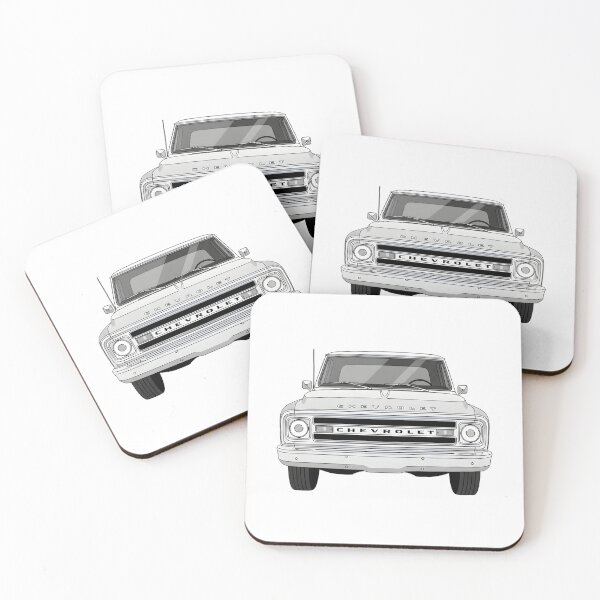 Item preview, Chevrolet C10 Front View Vintage Classic Pickup Truck Minimalist Illustration designed and sold by Motorline44.