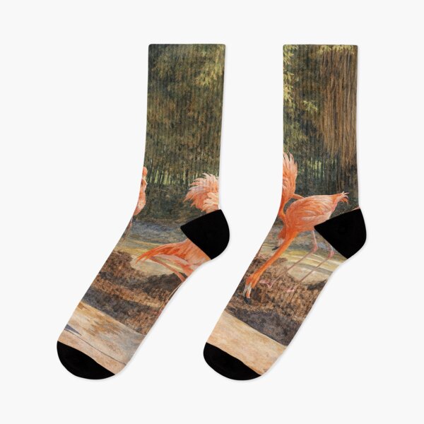 Item preview, Flamingos at Dawn – Natural Watercolor designed and sold by Miradas del Mundo.