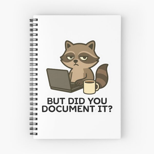 Item preview, But Did You Document It? Funny Raccoon Programmer Sticker designed and sold by JossDesign15.