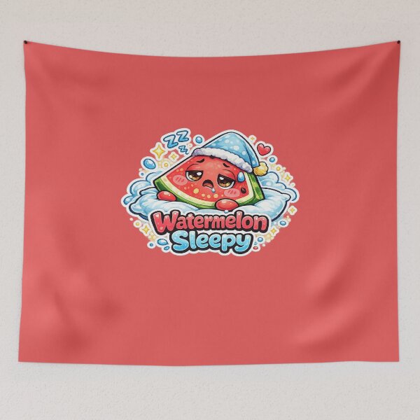 Item preview, Sleepy Watermelon Kawaii | Cute & Cozy Sleeping Watermelon designed and sold by apanoracar.
