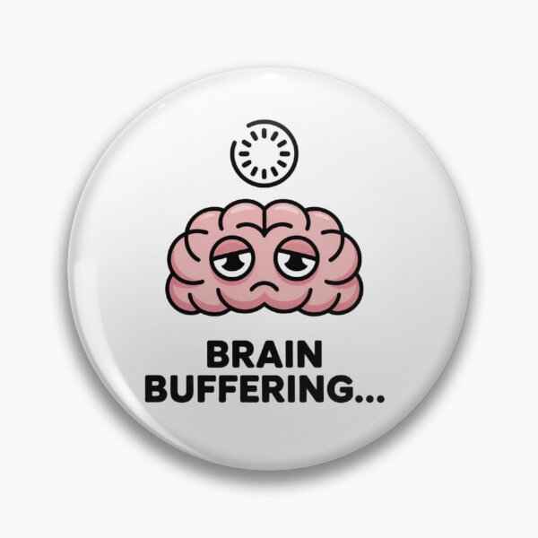 Item preview, Funny Brain Buffering Loading - Relatable Student Meme Sticker designed and sold by Mr-wow.
