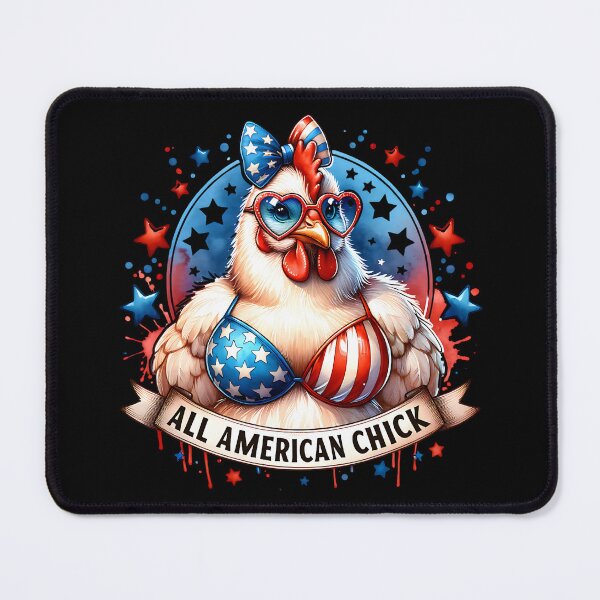 Item preview, All American Chick Funny Raccoon USA Flag bikini 4th of July designed and sold by Testarossi Designs.