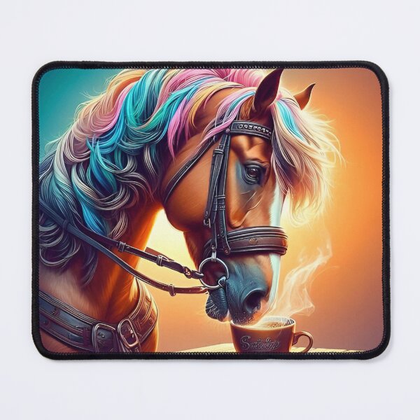 Item preview, Chestnut Horse Drinking Coffee: "Chestnut Charm” designed and sold by The Coffee Critters.