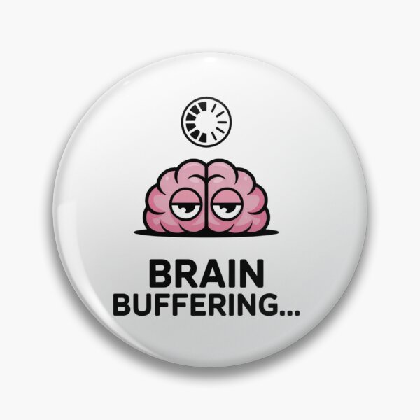 Item preview, Cute Exhausted Brain Please Wait - Introvert Humor Art designed and sold by Mr-wow.