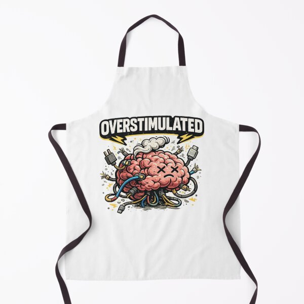 Item preview, Overstimulated Brain Funny Introvert Humor Design designed and sold by Wild Pixel Studio.