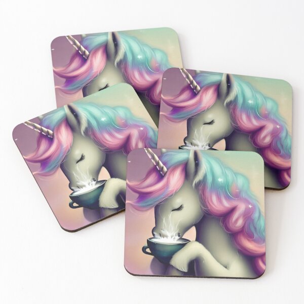 Item preview, Unicorn Drinking Coffee: "Unicorn Sweet Cream” designed and sold by The Coffee Critters.