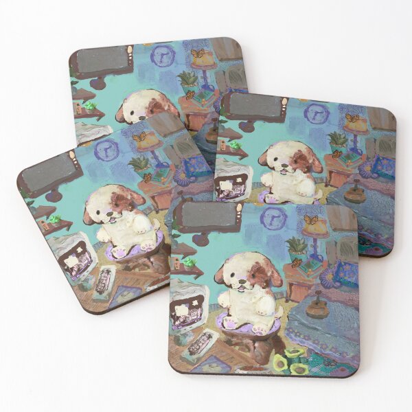 Item preview, A puppy trying to learn basic computer skills the day before a job interview so that his actual skills match what he put on his resume. designed and sold by guilhernunes.