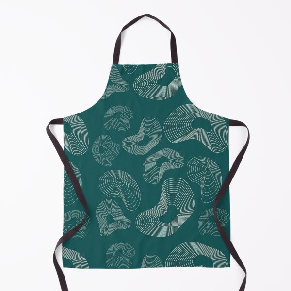 Item preview, Abstract Topographic Line Art Print | Beige and Teal designed and sold by ApricityPhrases.