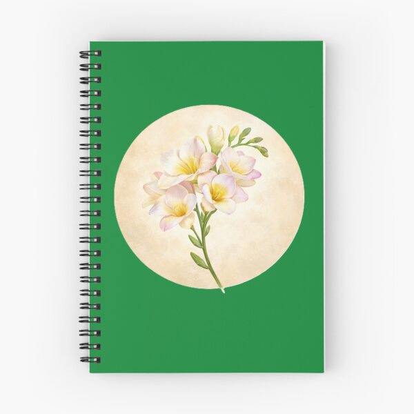 Item preview, Freesia Elegance – Graceful Botanical Circle Flower designed and sold by TheJoyfulPen.