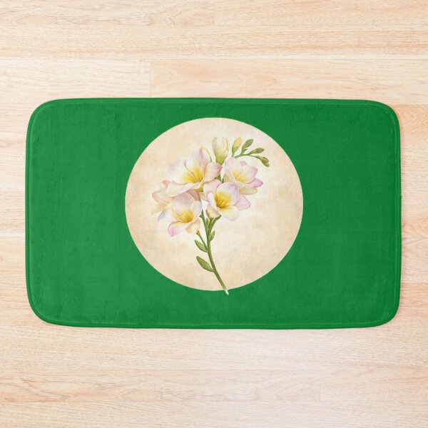 Item preview, Freesia Elegance – Graceful Botanical Circle Flower designed and sold by TheJoyfulPen.