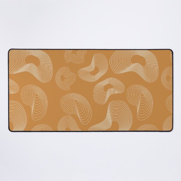 Item preview, Abstract Topographic Line Art Print | White and Orange designed and sold by ApricityPhrases.