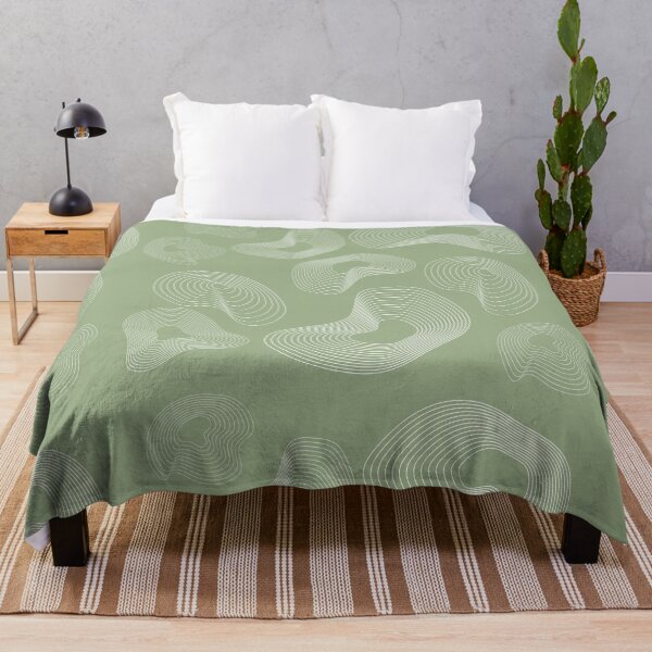 Item preview, Abstract Topographic Line Art Print | White and Light Green designed and sold by ApricityPhrases.