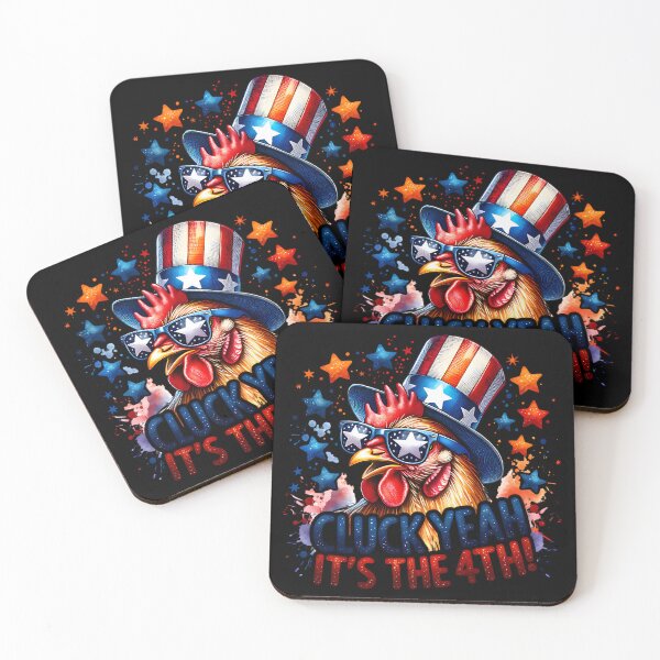 Item preview, Cluck Yeah It's the 4th Funny Patriotic Chicken USA Flag Hat designed and sold by Testarossi Designs.
