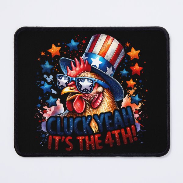 Item preview, Cluck Yeah It's the 4th Funny Patriotic Chicken USA Flag Hat designed and sold by Testarossi Designs.