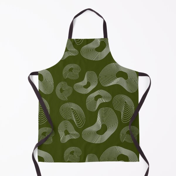 Item preview, Abstract Topographic Line Art Print | White and Green designed and sold by ApricityPhrases.