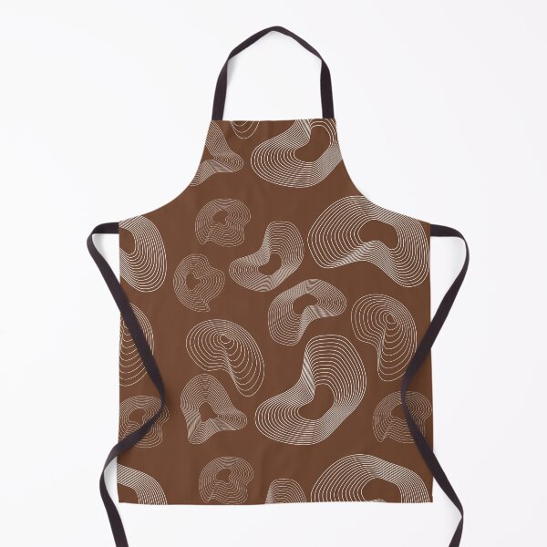 Item preview, Abstract Topographic Line Art Print | White and Brown designed and sold by ApricityPhrases.