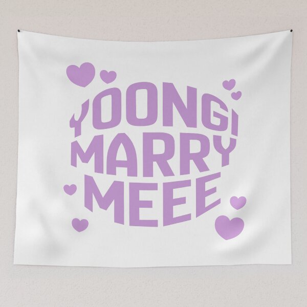 Item preview, BTS Yoongi Marry Me Meme Text designed and sold by lydiamoon1.