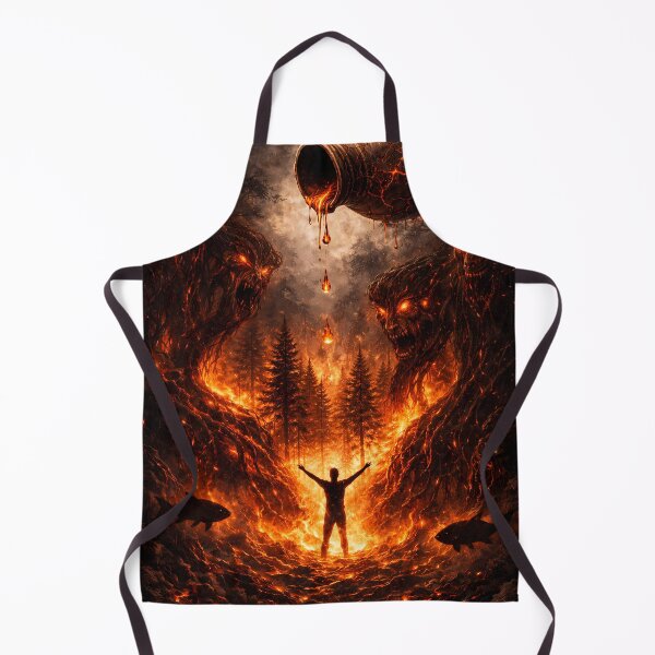 Item preview, Rising from Inner Fire – Dark Fantasy Demon Transformation Art designed and sold by KnitOfShadoF.