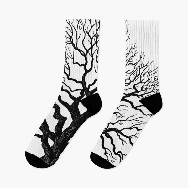 Item preview, Ancient Oak Tree Wall Art — Black and White Fine Line Poster Print designed and sold by InspireWallArt.