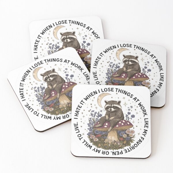 Item preview, Funny Raccoon Losing Will to Live Office Humor designed and sold by JossDesign15.
