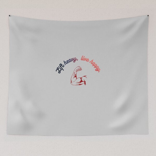 Item preview, Lift Heavy Live Happy Bicep Design designed and sold by StorySeller85.