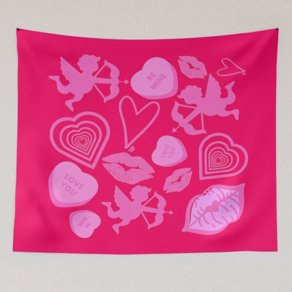 Item preview, Valentine's Day Romantic Pink Elements designed and sold by CamilasPrints.