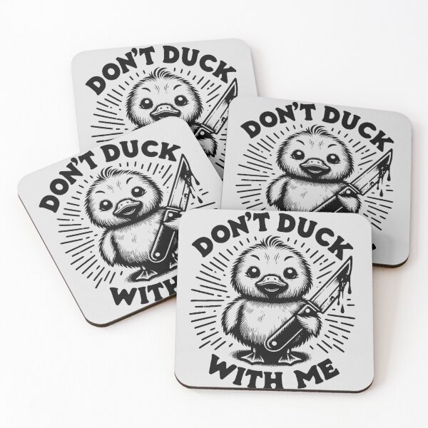 Item preview, Don't Duck With Me Funny Duckling With Knife Sarcastic Duck designed and sold by Testarossi Designs.