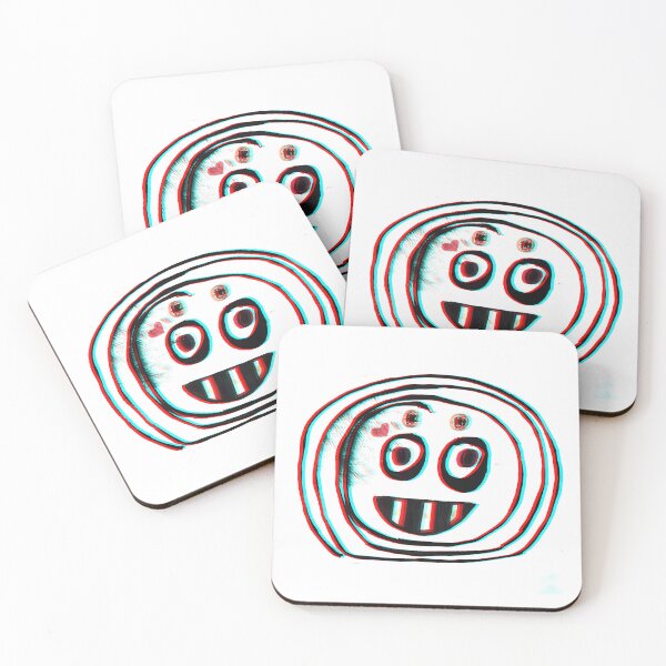 Item preview, Glitch Smile Face | 3D Anaglyph Street Art | Retro Digital Distortion Smiley designed and sold by SergioMiklos.