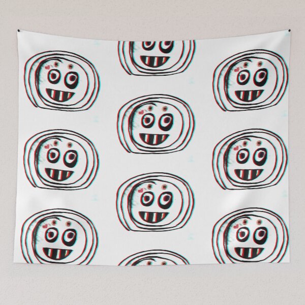 Item preview, Glitch Smile Face | 3D Anaglyph Street Art | Retro Digital Distortion Smiley designed and sold by SergioMiklos.