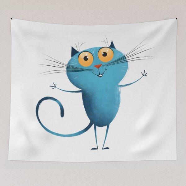 Item preview, Happy Funny Cat designed and sold by Retro Whimsy.