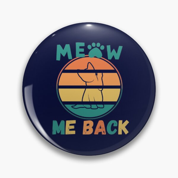 Item preview, Meow Me Back Retro Sunset Cat Illustration designed and sold by CamilasPrints.