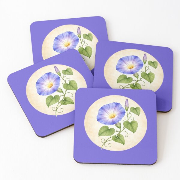 Item preview, Morning Glory Grace – Climbing Vine Floral Circle Portrait designed and sold by TheJoyfulPen.