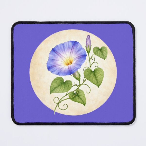 Item preview, Morning Glory Grace – Climbing Vine Floral Circle Portrait designed and sold by TheJoyfulPen.